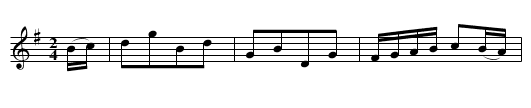 Mountain Jig Quadrille - staff notation