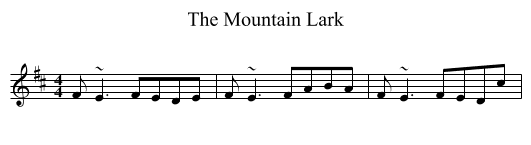 Mountain Lark, The  - staff notation