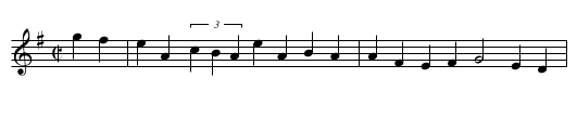 mountain Lark - staff notation