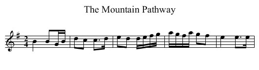 Mountain Pathway, The - staff notation