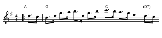Mountain Ranger Hornpipe - staff notation
