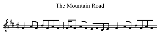 Mountain Road, The  - staff notation