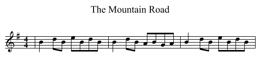 Mountain Road, The  - staff notation
