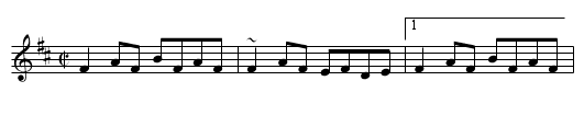 Mountain Road, The - staff notation