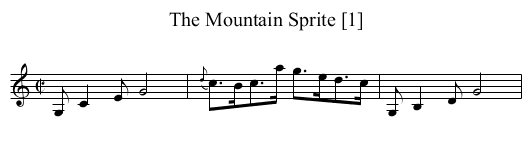 Mountain Sprite [1], The - staff notation