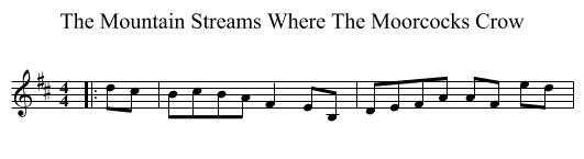 Mountain Streams Where The Moorcocks Crow, The  - staff notation