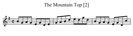Mountain Top [2], The - staff notation