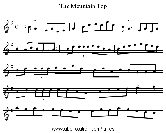 Mountain Top, The - staff notation