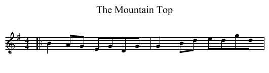 Mountain Top, The  - staff notation