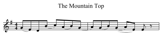 Mountain Top, The  - staff notation