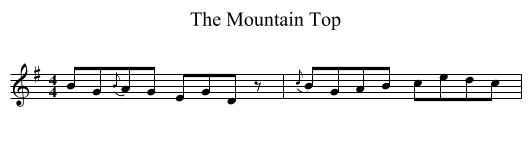 Mountain Top, The  - staff notation