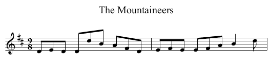 Mountaineers, The - staff notation