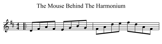 Mouse Behind The Harmonium, The  - staff notation
