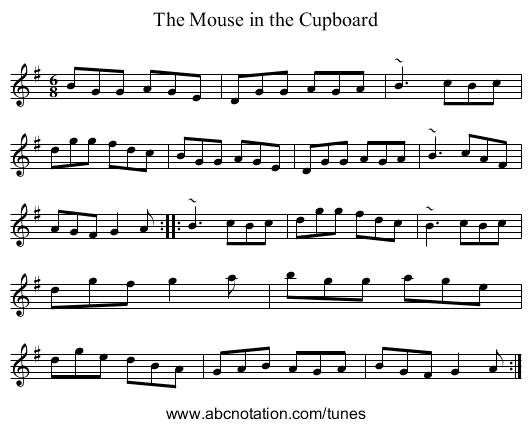 Mouse in the Cupboard, The - staff notation