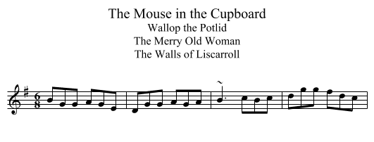Mouse in the Cupboard, The - staff notation