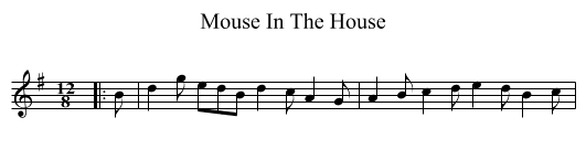 Mouse In The House - staff notation