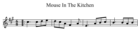 Mouse In The Kitchen - staff notation