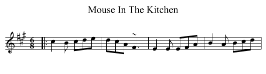 Mouse In The Kitchen - staff notation