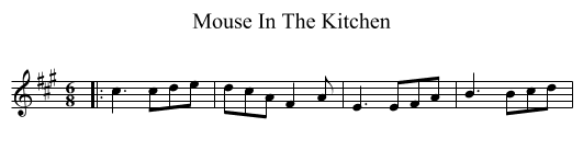 Mouse In The Kitchen - staff notation
