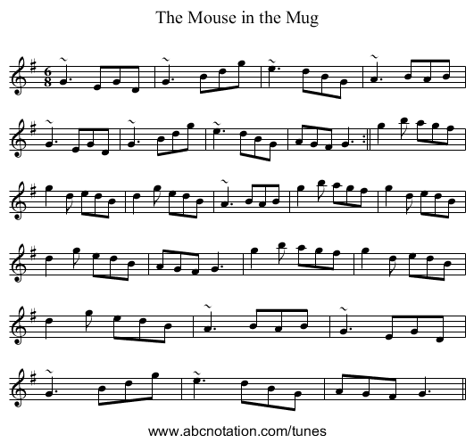 Mouse in the Mug, The - staff notation