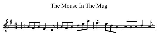 Mouse In The Mug, The  - staff notation