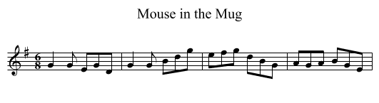 Mouse in the Mug - staff notation