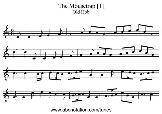 Mousetrap [1], The - staff notation