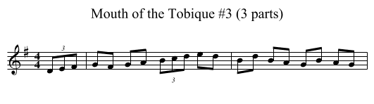 Mouth of the Tobique #3 (3 parts) - staff notation