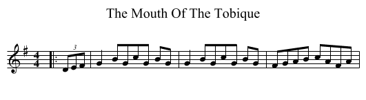 Mouth Of The Tobique, The  - staff notation