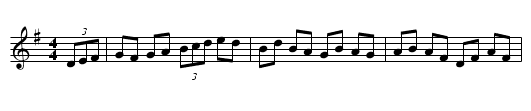 Mouth of the Tobique - staff notation