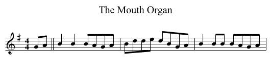 Mouth Organ, The  - staff notation