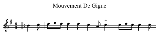 Mouvement De Gigue - staff notation