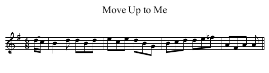 Move Up to Me - staff notation