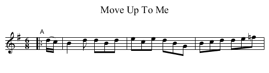 Move Up To Me - staff notation