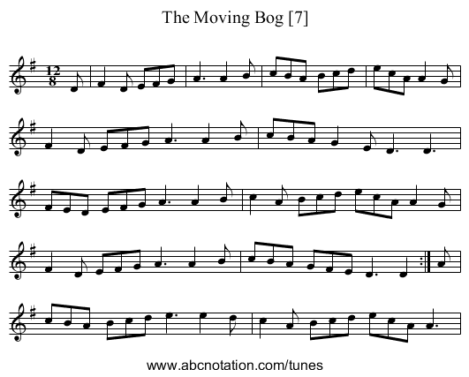 Moving Bog [7], The - staff notation