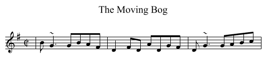 Moving Bog, The - staff notation