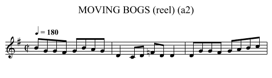 MOVING BOGS (reel) (a2) - staff notation