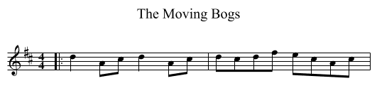 Moving Bogs, The  - staff notation