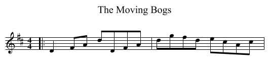 Moving Bogs, The  - staff notation