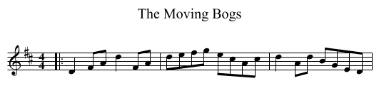 Moving Bogs, The  - staff notation