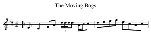 Moving Bogs, The  - staff notation