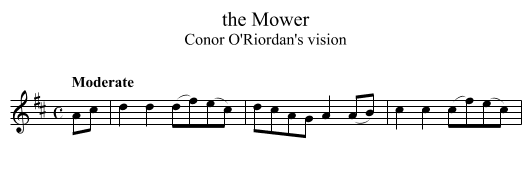Mower, the  - staff notation