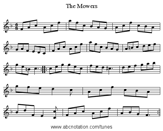 Mowers, The - staff notation