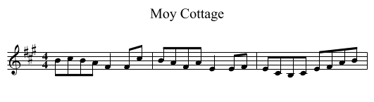 Moy Cottage - staff notation