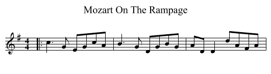Mozart On The Rampage - staff notation