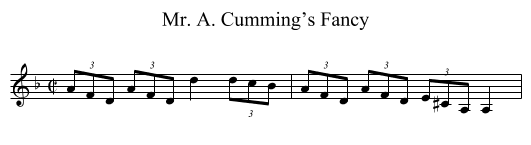 Mr. A. Cumming’s Fancy - staff notation