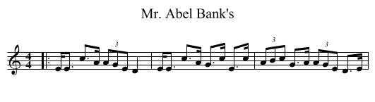 Mr. Abel Bank's - staff notation