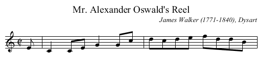 Mr. Alexander Oswald's Reel - staff notation