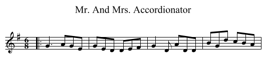 Mr. And Mrs. Accordionator - staff notation