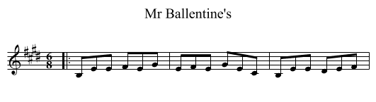 Mr Ballentine's - staff notation